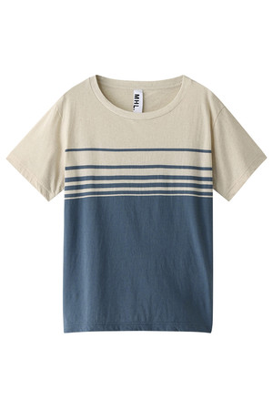  MARGARET HOWELL マーガレット・ハウエル 【MHL.】コットンボーダーTシャツ ブルー 