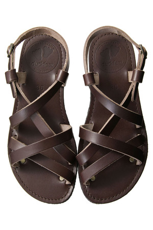  SALE 【30%OFF】 ELFORBR エルフォーブル 【duckfeet】 サンダル ブラウン 