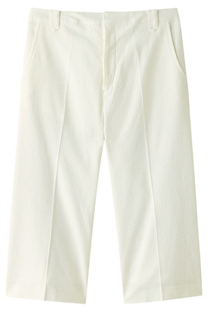  SALE 【30%OFF】 ELFORBR エルフォーブル コードレーンワイドクロップドパンツ ホワイト 