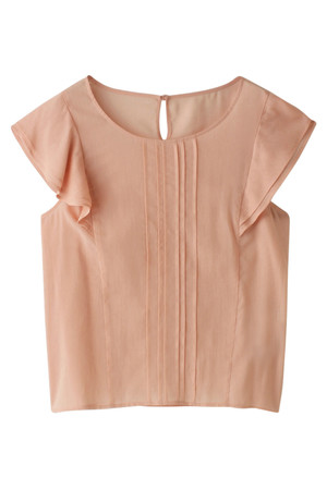 ELLE エル アパレル フレアスリーブブラウス オレンジ