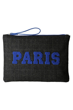  ELLE エル アパレル PARISクラッチバッグ ブルー 