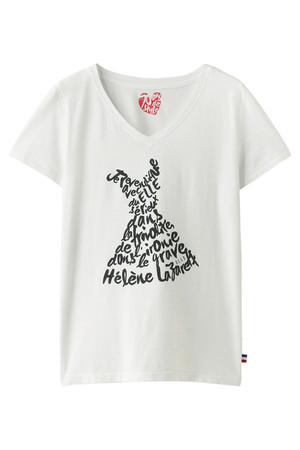  ELLE エル アパレル 【ELLE 70周年】ドレスプリントTシャツ ホワイト 