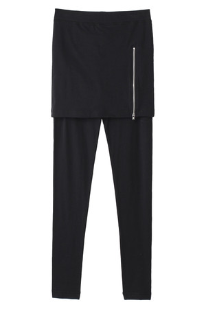  SALE 【50%OFF】 [T-mat Masaki-Paris ティー マット マサキ パリ] サイドジップスカート&レギンス ブラック 