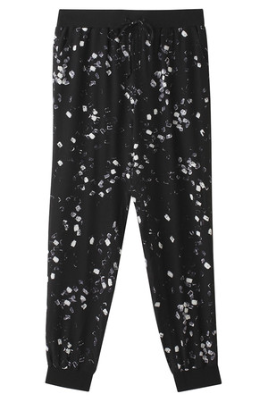  SALE 【50%OFF】 ELIZABETH AND JAMES エリザベス アンド ジェームス プリントトラックパンツ ブラック 