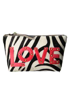  SALE 【70%OFF】 Maison de Vacances メゾン ド バカンス ゼブラLOVEクラッチバッグ ゼブラ 