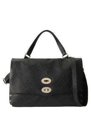  SALE 【40%OFF】 [ZANELLATO ザネラート] POSTINA M 型押2Wayショルダーバッグ ブラック 