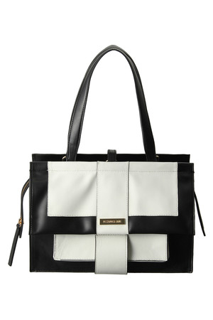  SALE 【70%OFF】 ALEXANDER JANE アレキサンダー・ジェーン スクエアトートバッグ ブラックxホワイト 