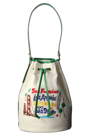  SALE 【40%OFF】 Liberty Bell maison trente trois リバティ ベル メゾン トラン トロワ 刺繍巾着バッグ サンフランシスコ 