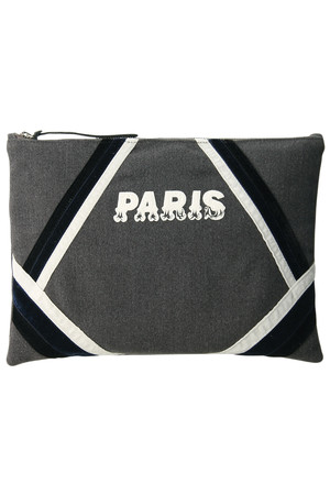  Liberty Bell maison trente trois リバティ ベル メゾン トラン トロワ PARIS ウールクラッチバッグ グレー 