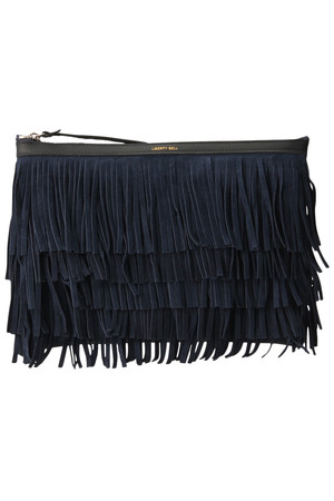  Liberty Bell maison trente trois リバティ ベル メゾン トラン トロワ フリンジクラッチバッグ ネイビー 