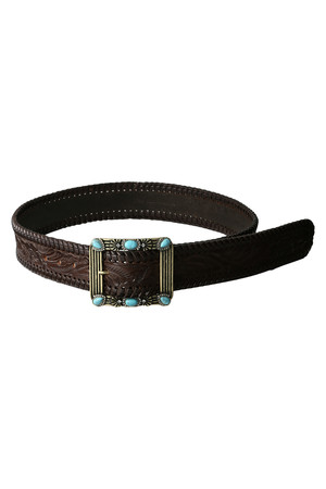  SALE 【50%OFF】 GRACE CONTINENTAL グレースコンチネンタル ビジューバックルベルト ブラウン 