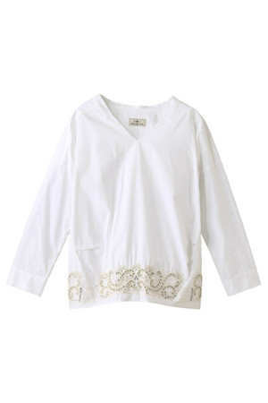  SALE 【40%OFF】 GRACE CONTINENTAL グレースコンチネンタル ヘム刺繍シャツトップス ホワイト 