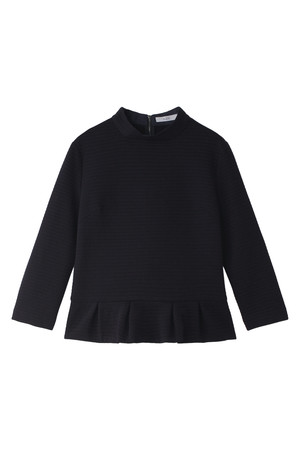  SALE 【70%OFF】 [BODY DRESSING ボディドレッシング] キルティングジャージハイネックぺプラムブラウス ネイビー 