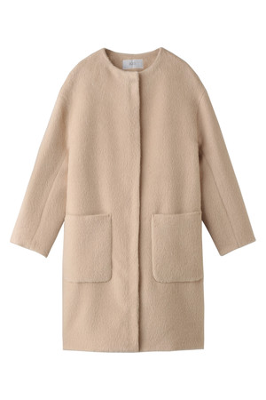  [BODY DRESSING ボディドレッシング] アルパカシャギー比翼コート ベージュ 