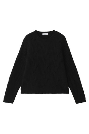  SALE 【50%OFF】 [BODY DRESSING ボディドレッシング] ケーブルニットプルオーバー ブラック 