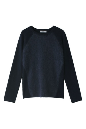  SALE 【50%OFF】 [BODY DRESSING ボディドレッシング] 素材切替ニットプルオーバー ネイビー 
