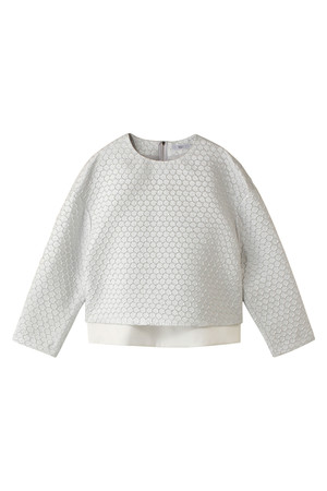  SALE 【70%OFF】 BODY DRESSING ボディドレッシング 膨れジャガードブラウス シルバー 