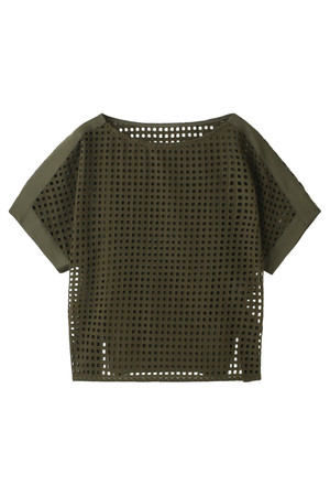  BODY DRESSING ボディドレッシング スクエアカットレースブラウス カーキ 