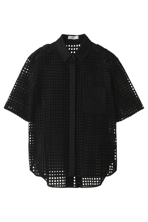  BODY DRESSING ボディドレッシング スクエアカットレースシャツ ブラック 