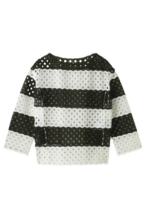  SALE 【70%OFF】 BODY DRESSING ボディドレッシング ケミカルドットカットワークブラウス カーキ 
