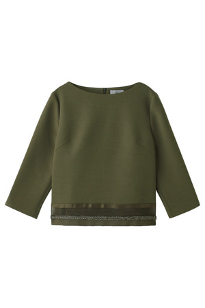  BODY DRESSING ボディドレッシング ダブルストレッチ裾切替ブラウス カーキ 