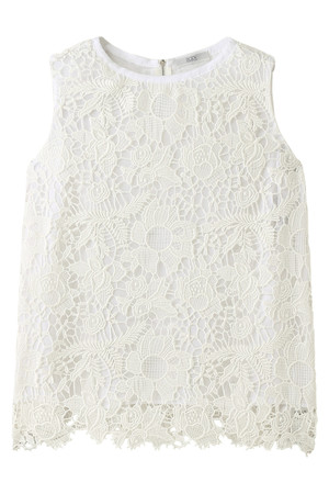  SALE 【50%OFF】 BODY DRESSING ボディドレッシング フラワーレースノースリーブブラウス ホワイト 