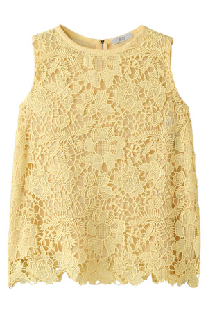  BODY DRESSING ボディドレッシング フラワーレースノースリーブブラウス イエロー 