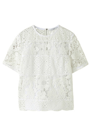  BODY DRESSING ボディドレッシング フラワーレースブラウス ホワイト 