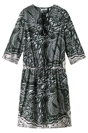  SALE 【70%OFF】 BODY DRESSING ボディドレッシング プリントワンピース グリーン 