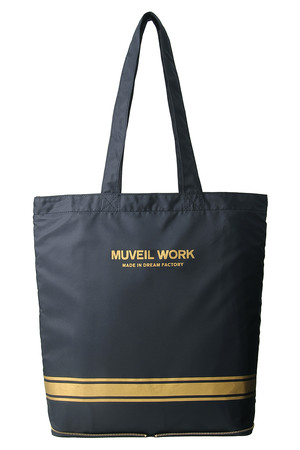  SALE 【50%OFF】 MUVEIL WORK ミュベール ワーク 折りたたみパスポートトートBAG ネイビー 