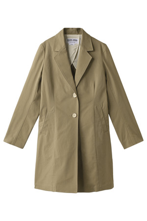  SALE 【50%OFF】 MUVEIL WORK ミュベール ワーク 綿ツイルチェスターコート ベージュ 