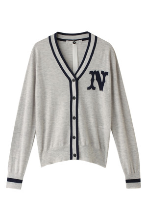  SALE 【50%OFF】 VENERTA knitwear ヴェネルタ ニットウェア BASEBALL カーディガン ライトグレー 