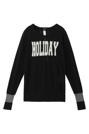  SALE 【50%OFF】 VENERTA knitwear ヴェネルタ ニットウェア LONG HOLIDAY EYE ニットプルオーバー ブラック 