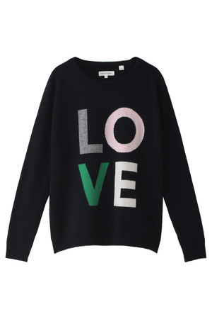  SALE 【50%OFF】 chinti and parker チンティ アンド パーカー LOVE ニットプルオーバー ネイビー 