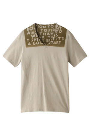  SALE 【50%OFF】 MM6 Maison Margiela エムエム6 メゾン マルジェラ プリントTシャツ ベージュxグリーン 