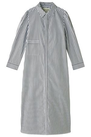 SALE 【50%OFF】 Drawing Numbers ドローイングナンバーズ 【forget me not by Tina Chai】ストライプシャツドレス ホワイトxブラック