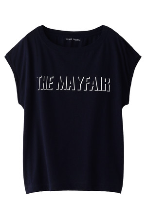  upper hights アッパーハイツ THE MAYFAIRロゴフレンチスリーブTシャツ ミッドナイト 