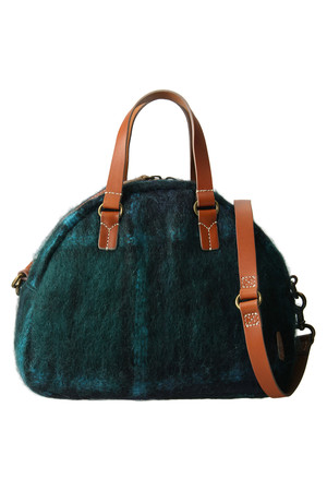  [AVOCA アヴォカ] 2Wayモヘヤボストンバッグ ブラックウォッチ 