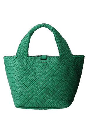  SALE 【30%OFF】 FALORNI ファロルニ レザーメッシュトートバッグ グリーン 