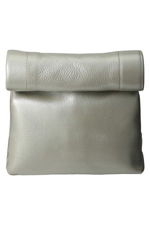  SALE 【50%OFF】 ED ROBERT JUDSON エド ロバート ジャドソン シュリンクレザークラッチバッグ 【ELLE SHOP限定】シルバー 