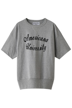  Americana アメリカーナ Americana Universityプリントスウェット トップグレー 