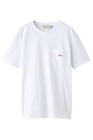  MAISON KITSUNE メゾン キツネ メンズ（MENS）パッチポケット Tシャツ ホワイト 