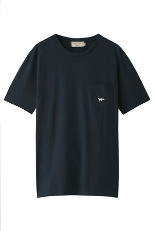  SALE 【20%OFF】 MAISON KITSUNE メゾン キツネ メンズ（MENS）BASIC W EMBROIDERY Tシャツ ネイビー 