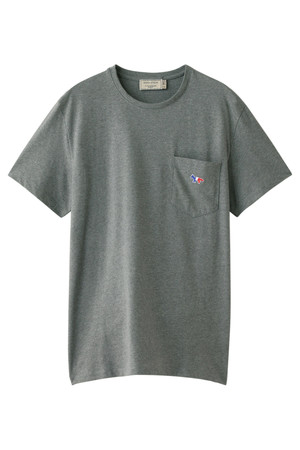  MAISON KITSUNE メゾン キツネ メンズ（MENS）Tricolor Patch Tシャツ グレーメランジ 