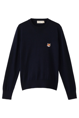  MAISON KITSUNE メゾン キツネ R-Neck ニットプルオーバー ネイビー 