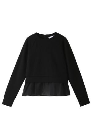  SALE 【50%OFF】 LE CIEL BLEU ルシェルブルー スウェットヘムフリルトップス ブラック 