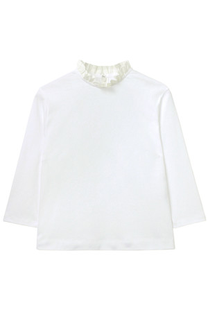  LE CIEL BLEU ルシェルブルー Ruffle Collarカットソー ホワイト 