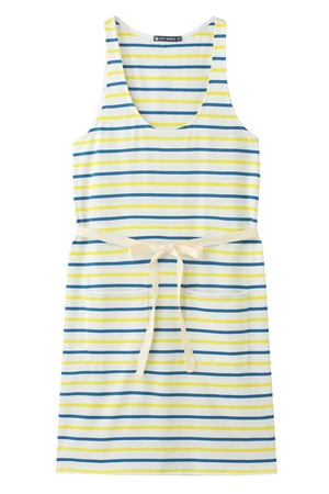  SALE 【40%OFF】 [PETIT BATEAU プチバトー] トリコロールマリニエールタンクワンピース ホワイトxイエロー 