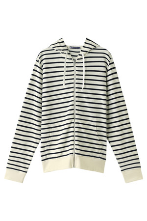  PETIT BATEAU プチバトー メンズ（MENS）マリニエールジップアップパーカ(G) ホワイトxネイビー 