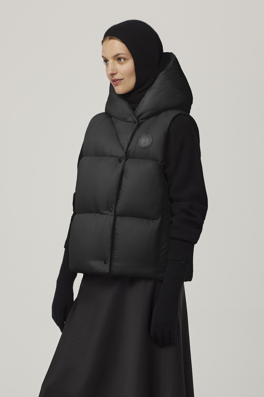 CANADA GOOSE カナダグース 予約販売4831W Rhoda Hooded Vest ローダ フーディッド ベスト ブラック